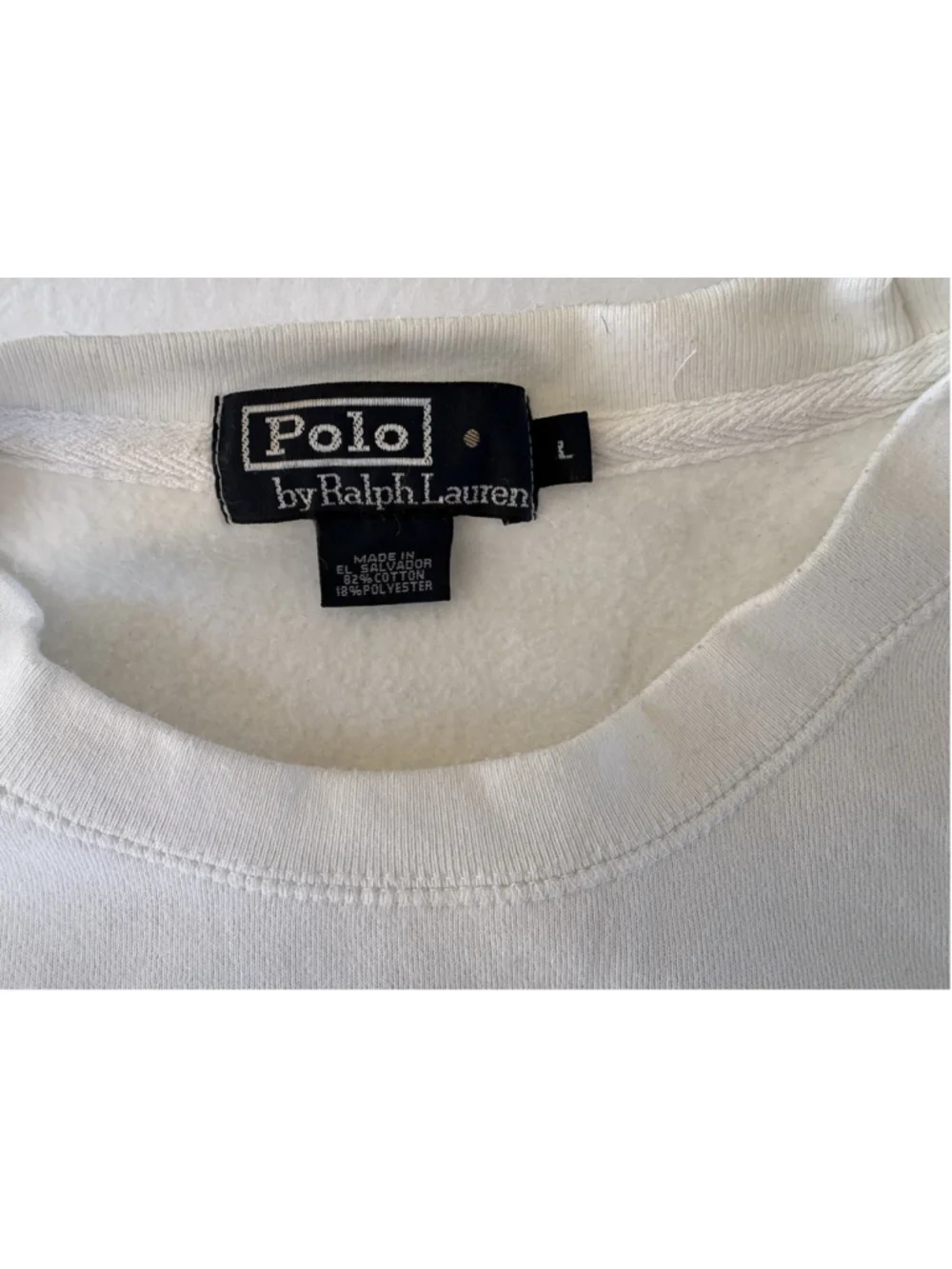 Vintage POLO Ralph Lauren Men’s Crew Neck Sweatshirt Large White